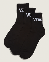 Women|Men Vans Classic Half Crew Socks 3-Pack in Black