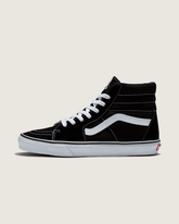 Women|Men Vans Sk8-Hi Black/Black/White Classics Shoe