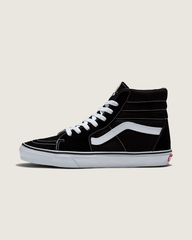 Women|Men Vans Sk8-Hi Black/Black/White Classics Shoe