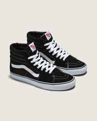 Women|Men Vans Sk8-Hi Black/Black/White Classics Shoe