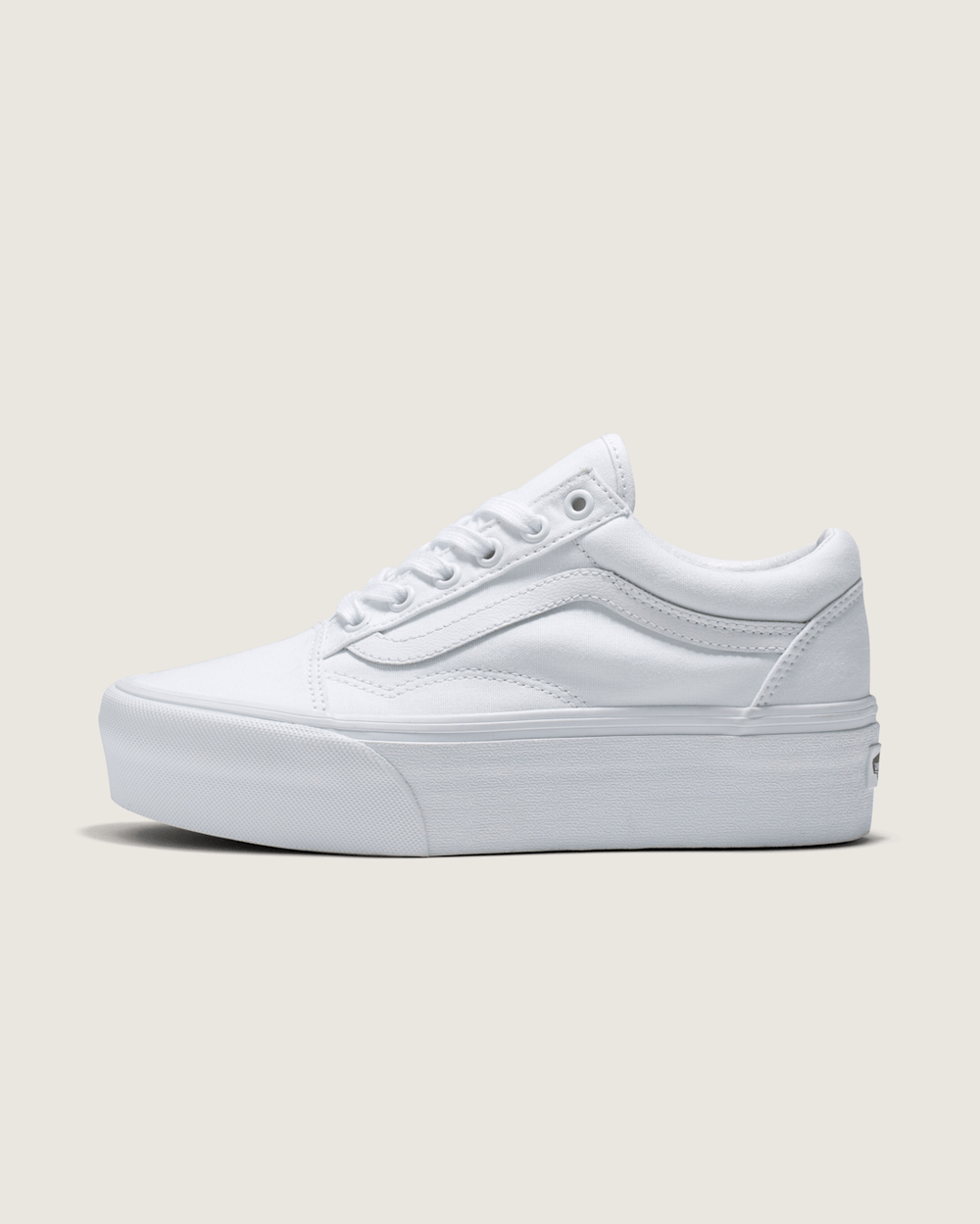 Women Vans Old Skool Stackform True White Shoe