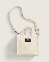 Women|Men Vans Lil Pergs Checkerboard Tote Bag in Oatmeal Beige