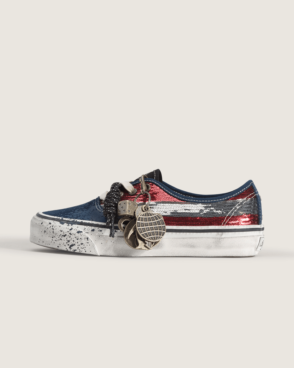 Women|Men Vans Premium Authentic "Charms" Shoe in Red / Navy