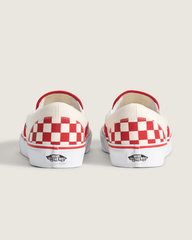Women|Men Vans Classic Slip-On Checkerboard Shoe in Racing Red / White