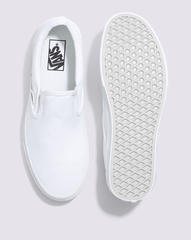 Women|Men Vans Classic Slip-On Wide Canvas True White Classics Shoe