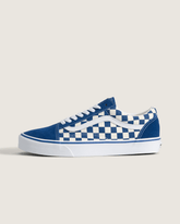 Women|Men Vans Old Skool Checkerboard Shoe in Checkerboard True Blue / White