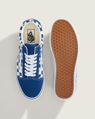 Women|Men Vans Old Skool Checkerboard Shoe in Checkerboard True Blue / White