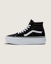 Women Vans Sk8-Hi Tapered Stackform Black/True White Shoe