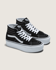 Women Vans Sk8-Hi Tapered Stackform Black/True White Shoe