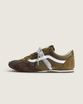Women Vans Premium Super Lowpro Trainer in Olive Green