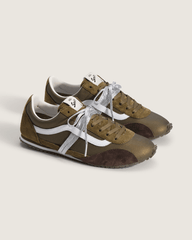 Women Vans Premium Super Lowpro Trainer in Olive Green