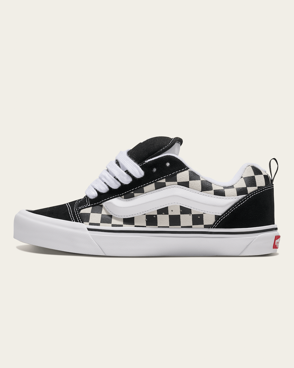Women|Men Vans Knu Skool Checkerboard Shoe in Checkerboard Black / True White