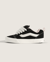 Women Vans Knu Skool Shoe in Black / Sepia Rose Pink