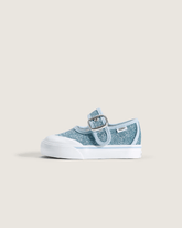 Women|Kids Vans Toddler Mary Jane Shoe in Glitter Cloud Blue
