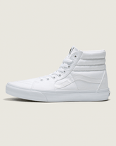 Women|Men Vans Sk8-Hi Wide Canvas True White Classics Shoe