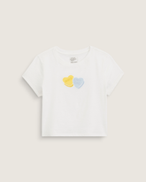 Women Vans Candy Mixed Emo T-Shirt in Marshmallow White