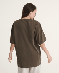 Women Vans Snow Chutes T-Shirt in Coal Brown