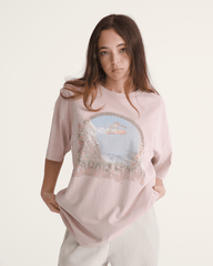 Women Vans Snow Chutes T-Shirt in Sepia Rose Pink