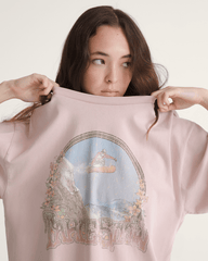 Women Vans Snow Chutes T-Shirt in Sepia Rose Pink