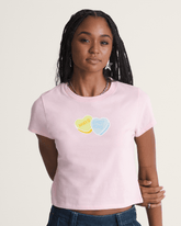 Women Vans Candy Mixed Emo T-Shirt in Coral Blush Pink