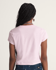 Women Vans Candy Mixed Emo T-Shirt in Coral Blush Pink