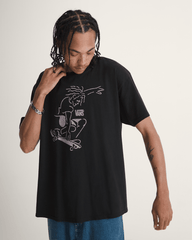 Women|Men Vans Waffle Shop Skate Crest T-Shirt in Black