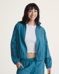 Women Vans Nyla Track Jacket in Stv Navy Blue