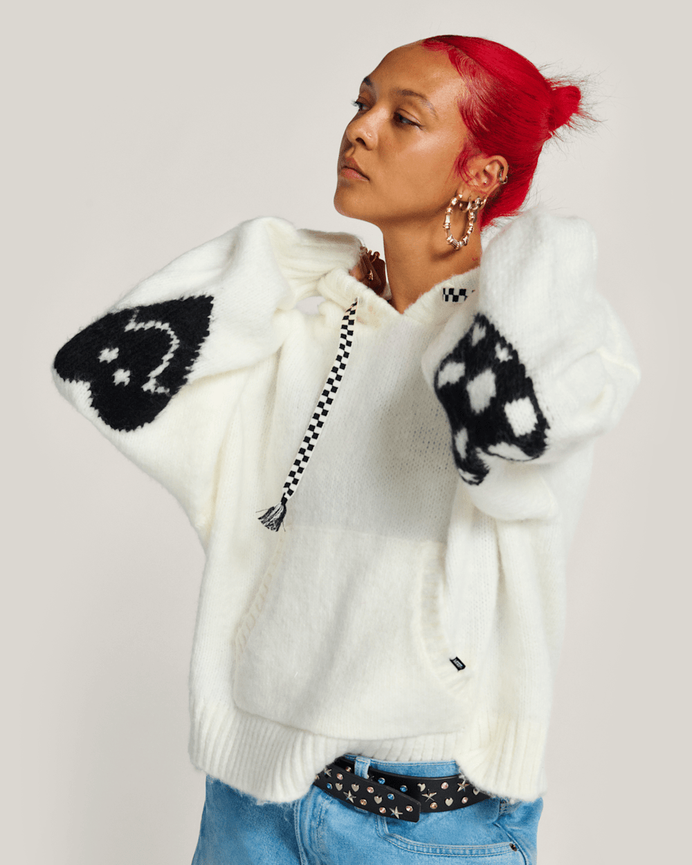 Women Vans Kawaii Hoodie in Marshmallow Beige