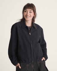 Women Vans Lightweight Bomber Jacket in Black
