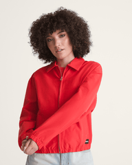 Women Vans Lightweight Bomber Jacket in Racing Red