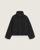 Women Vans Misty Fog High Pile Jacket in Black
