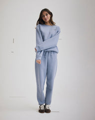 Women Vans Salton Crew Sweatshirt in Glacial Slate Blue
