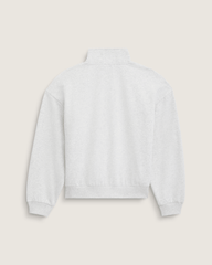 Women Vans Script Logo Mock Neck Sweatshirt in White Heather