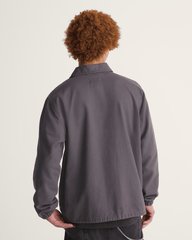 Women|Men Vans Torrey Pigment Canvas Coaches Jacket in Asphalt Grey