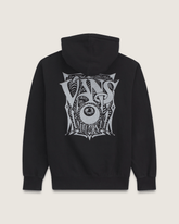 Women|Men Vans Waffle Shop Optic Eye Pullover Hoodie in Black