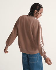 Women|Men Vans Waffle Shop Checkerboard Vans Style Crew Sweatshirt in Brown