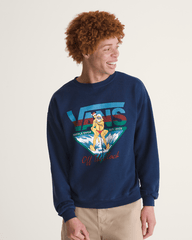 Women|Men Vans Waffle Shop Off the Clock Crew Sweatshirt in Navy Blue