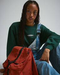 Women Vans Salton Pearls Crew Sweatshirt in Emerald Green