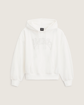 Women Vans Pearls Logo Retro Pullover Sweatshirt in Marshmallow White