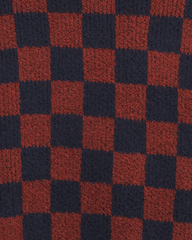 Women Vans Cameron Sweater in Checkerboard Blue / Red