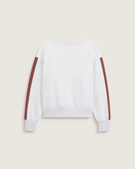 Women Vans Faster Crew Sweatshirt in Heather White / Port Royal Red