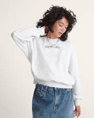 Women Vans Tartan Up Retro Crew Sweatshirt in Heather White