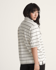 Women Vans Rugby Shirt in Marshmallow White