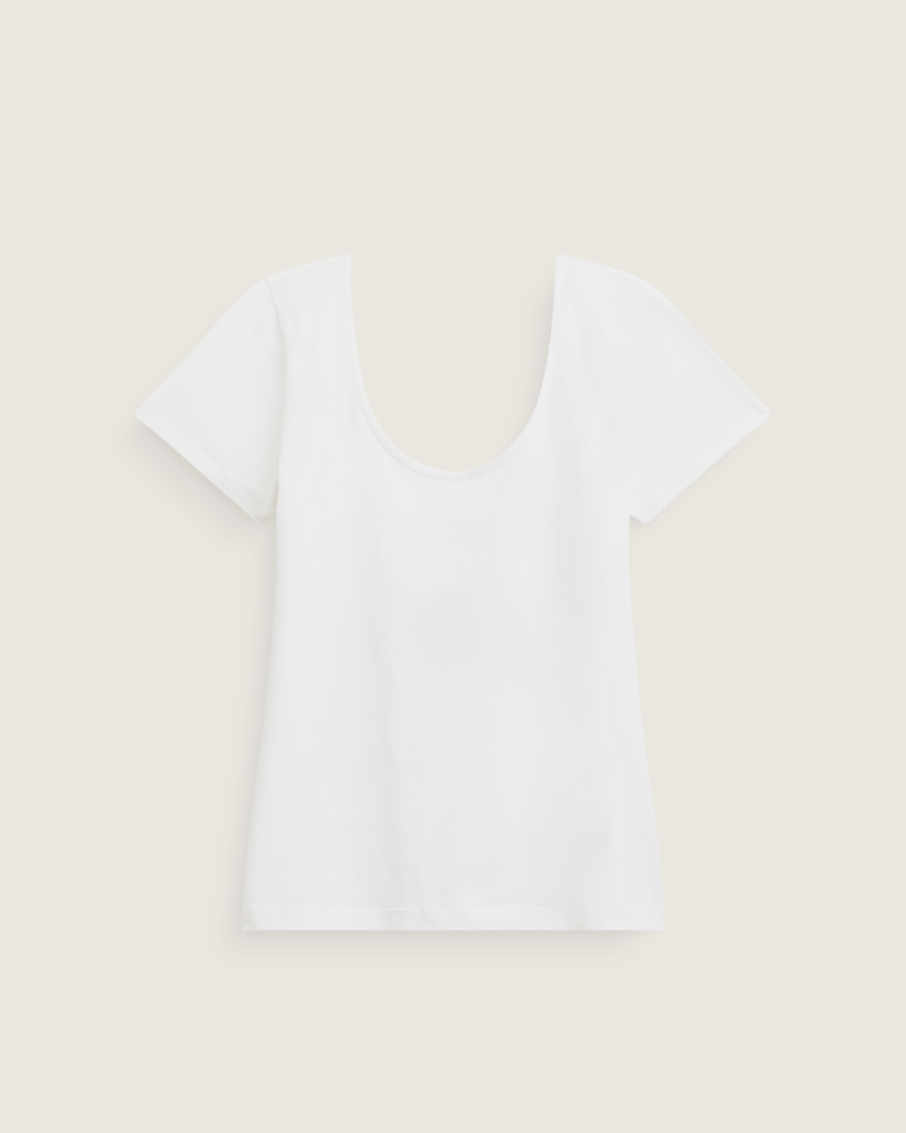 Women Vans Double Scoop T-Shirt in True White