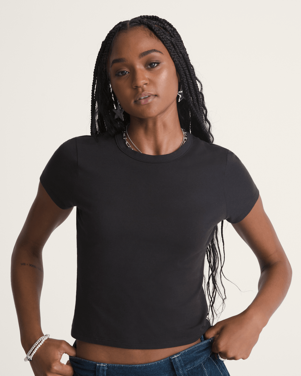 Women Vans Jersey Knit Shirt in Black
