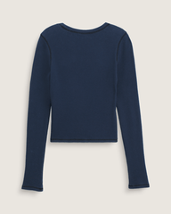 Women Vans Waffle Long Sleeve in DRESS BLUES