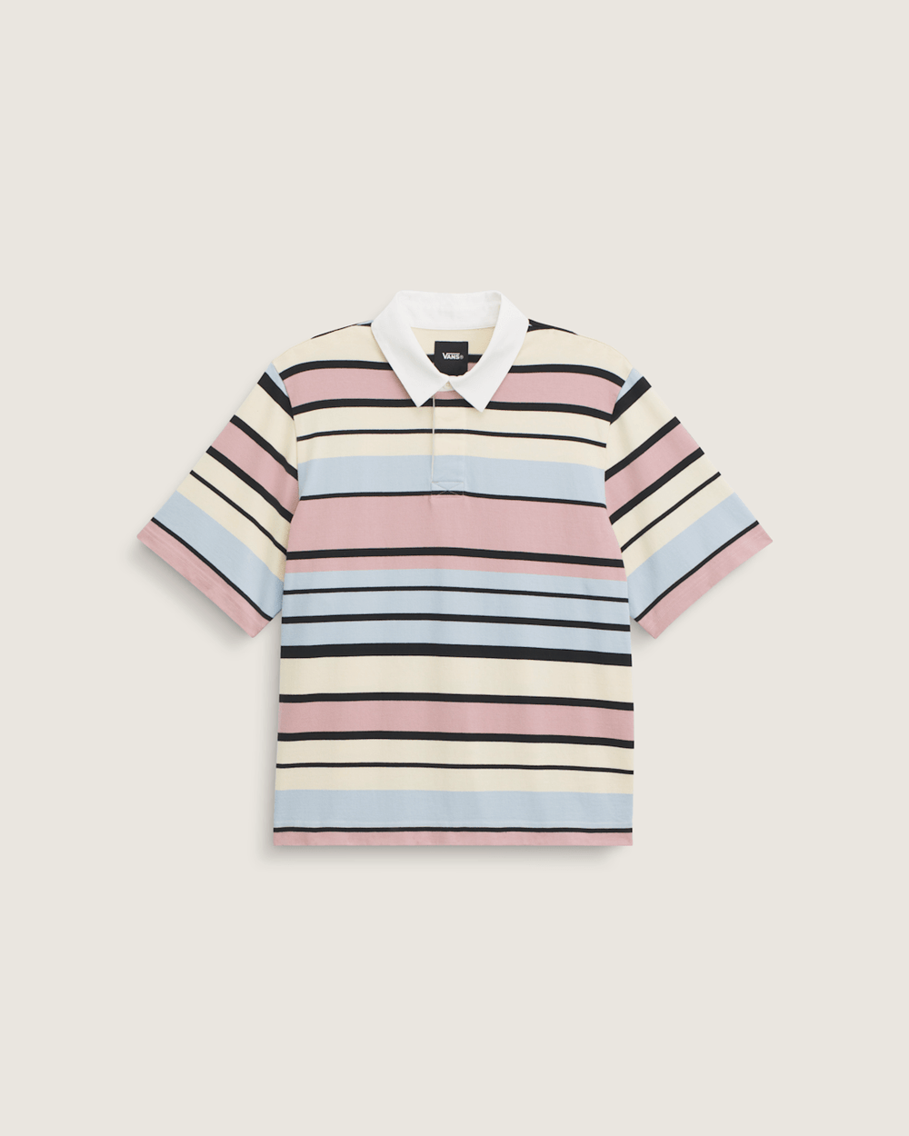 Women Vans Rugby Shirt in Misty Mauve Red