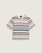 Women Vans Rugby Shirt in Misty Mauve Red