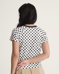 Women Vans Gracie Raglan T-Shirt in Blanc De Blanc White