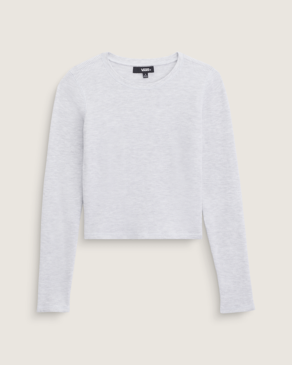 Women Vans Waffle Long Sleeve in WHITE HEATHER